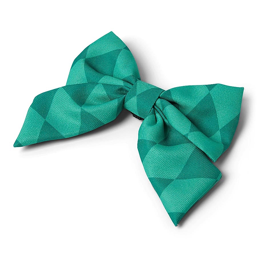 Pets at Home Christmas Oversized Harlequin Dog Bowtie Green