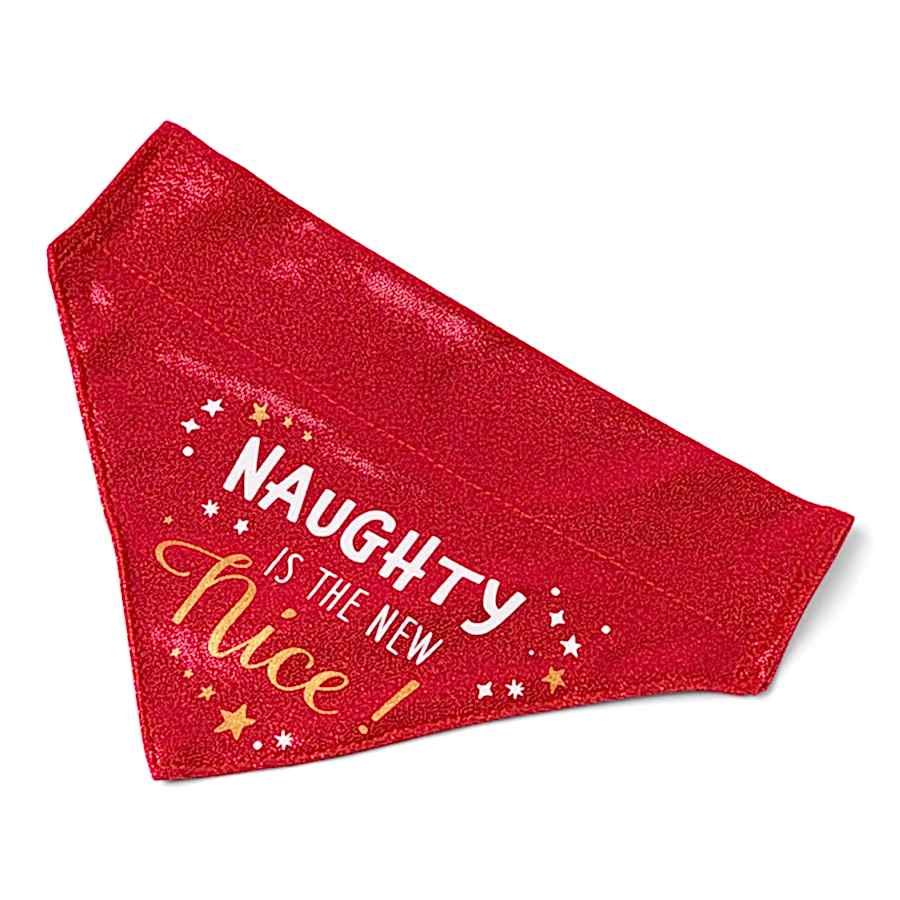 Pets at Home Christmas Naughty Is The New Nice Dog Bandana Red