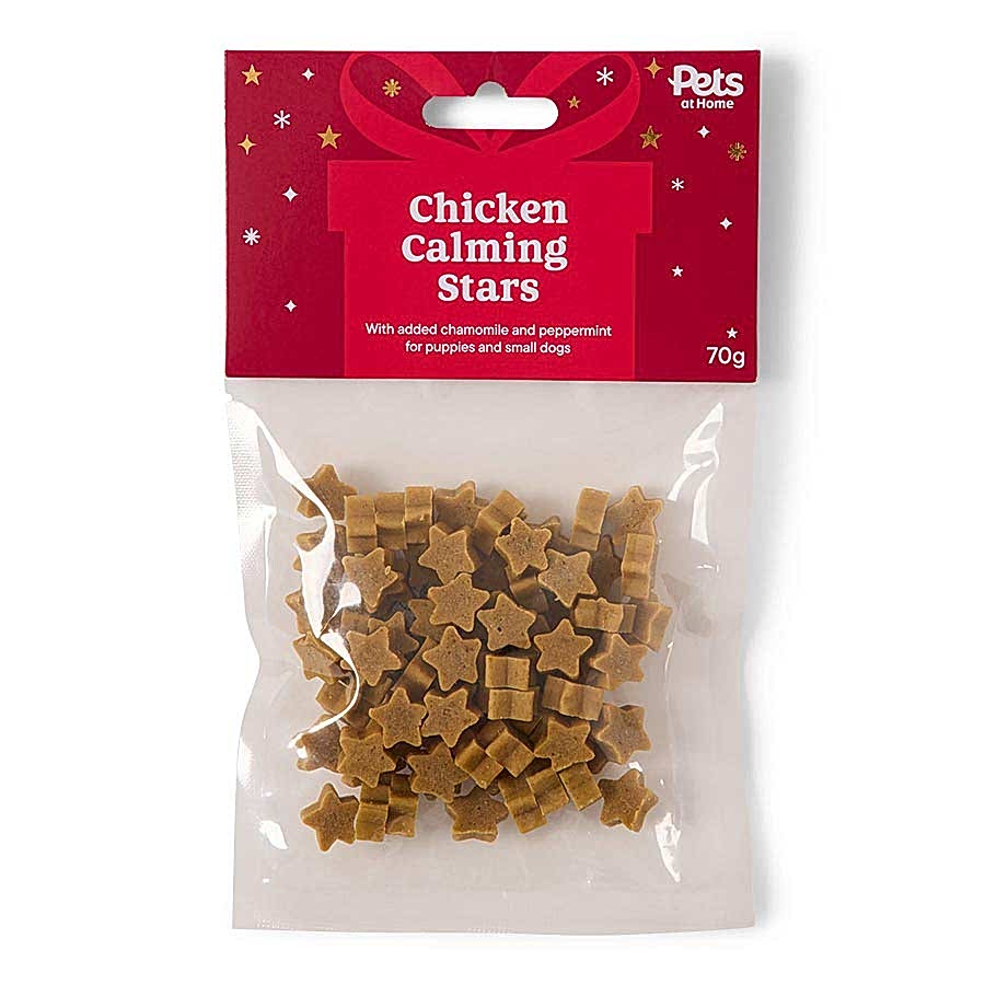 Pets at Home Christmas Calming Stars Puppy Treats Chicken