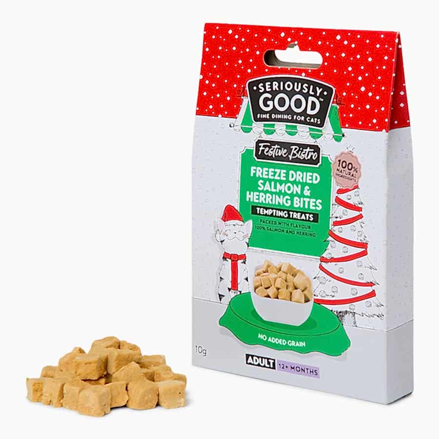 Seriously Good Festive Bistro Freeze Dried Salmon & Herring Cat Treats