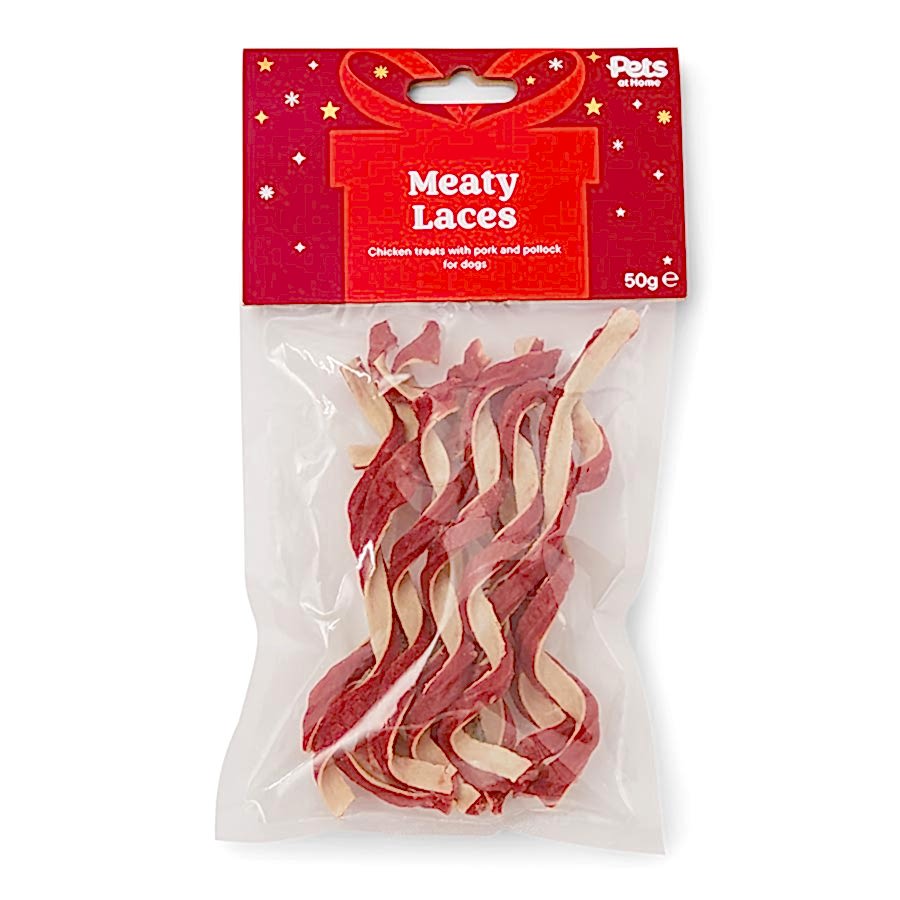 Pets at Home Christmas Meaty Laces Dog Treats