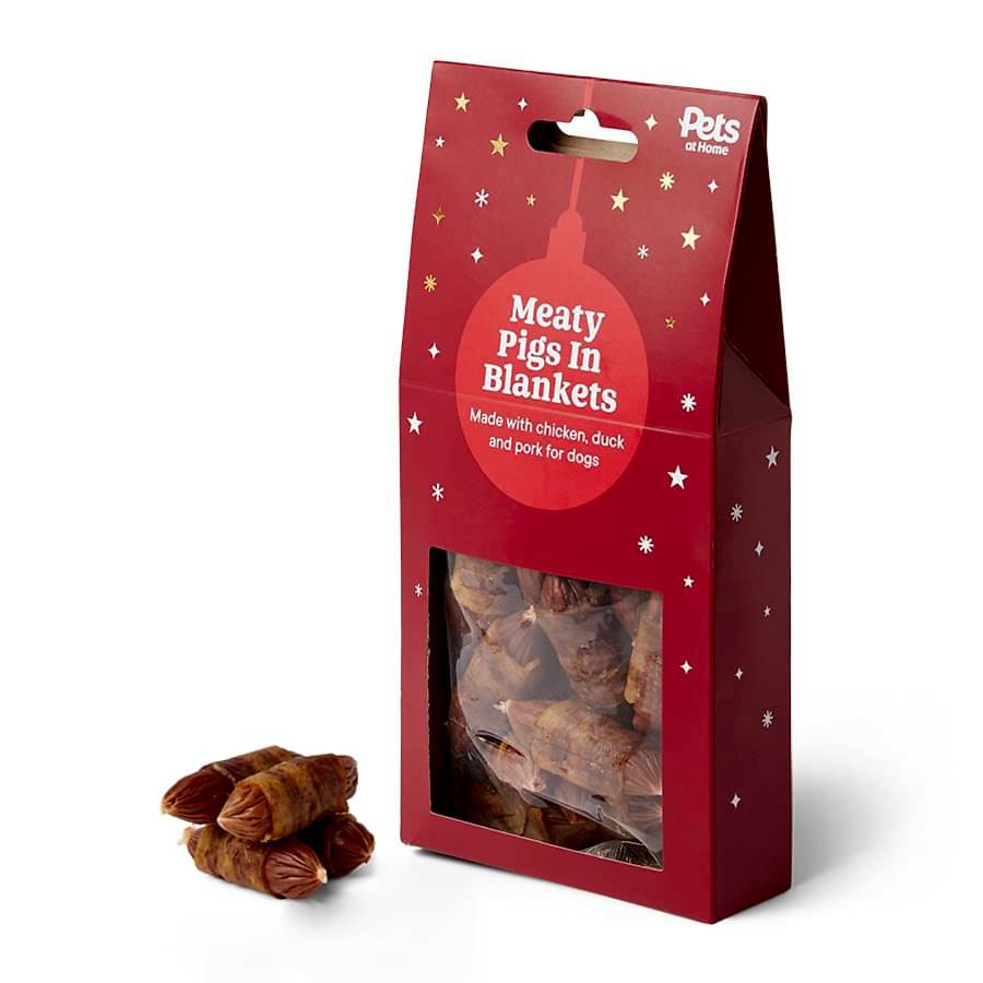 Pets at Home Christmas Meaty Pigs in Blankets Dog Treats