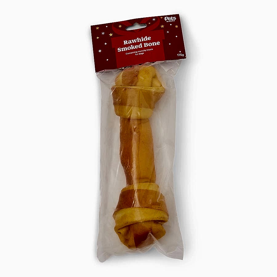 Pets at Home Christmas Jumbo Dog Treat Rawhide Smoked Bone