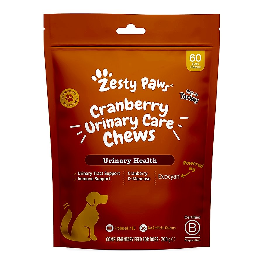 Zesty Paws Cranberry Urinary Care Dog Chews Turkey Flavour 60 Pack