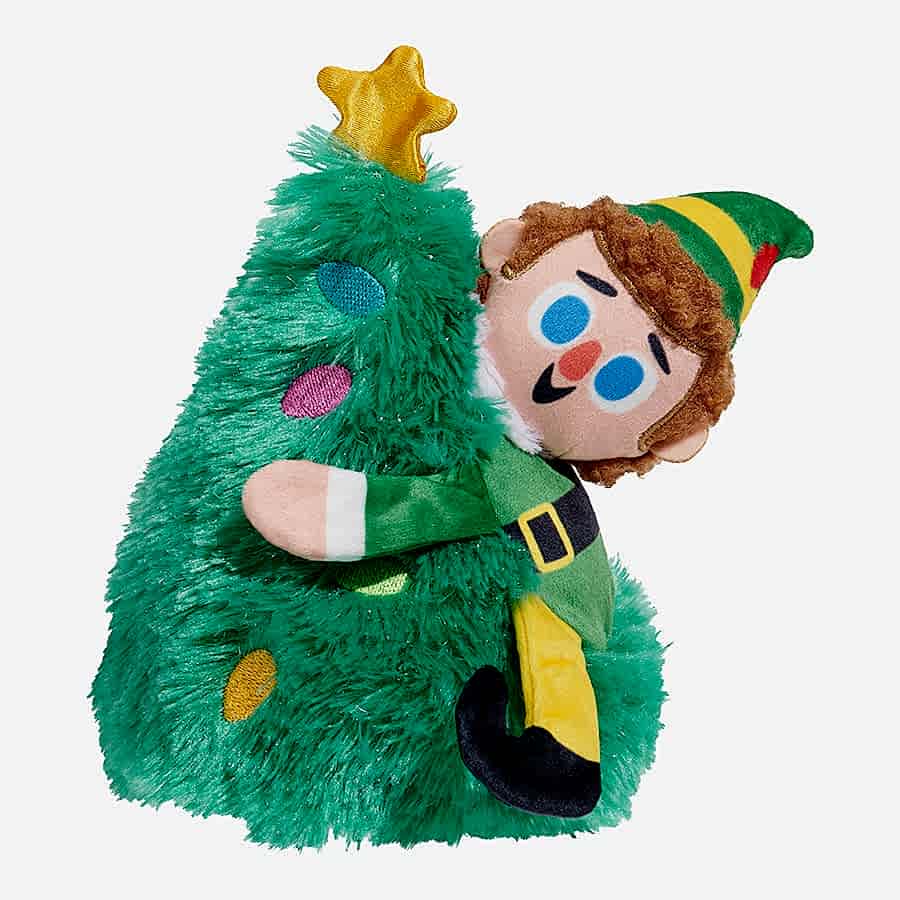 Bark Buddy The Elf Christmas Tree Topper Plush Dog Toy