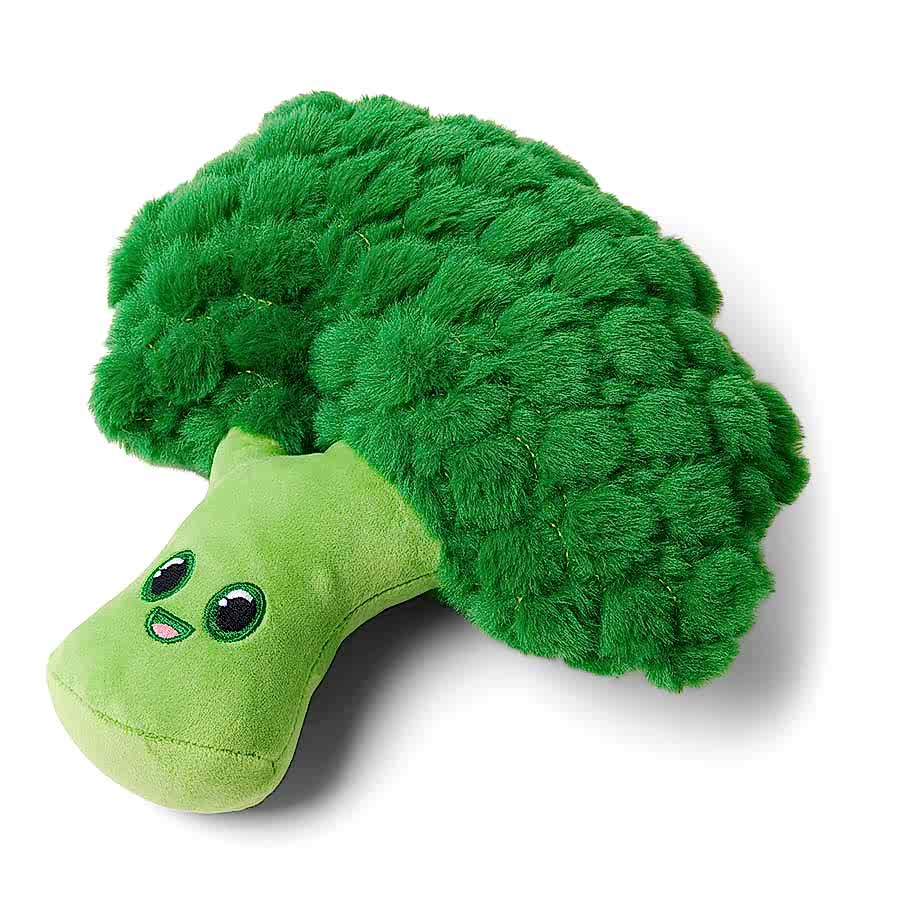 Pets at Home Bemused Broccoli Squeaky Dog Toy