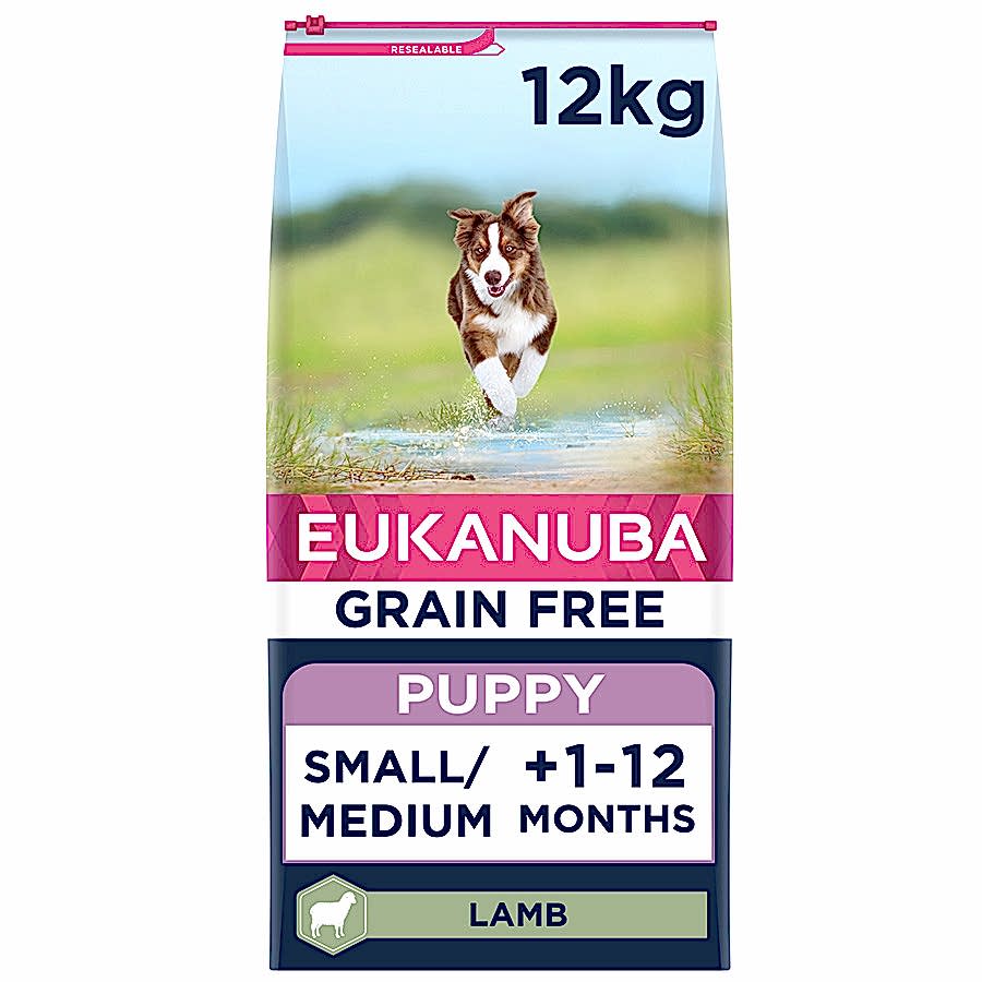 Eukanuba Grain Free Small/Medium Breed Dry Puppy Dog Food Lamb