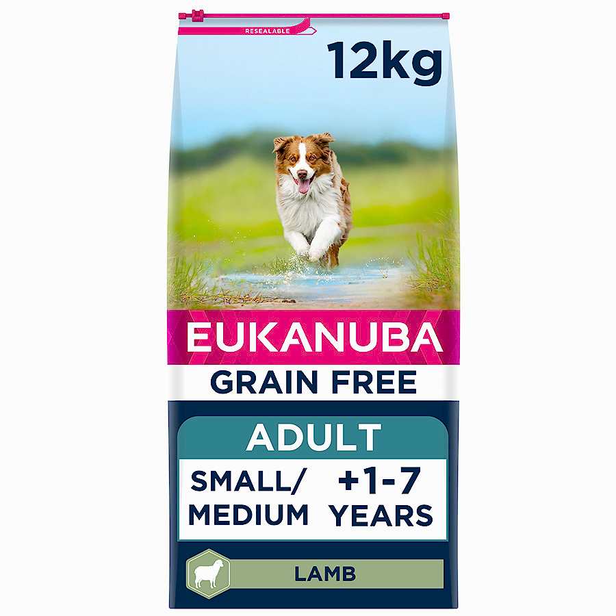 Eukanuba Grain Free Small/Medium Breed Dry Adult Dog Food Lamb