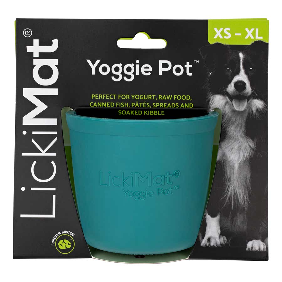 Lickimat Yoggie Pot Dog Slow Feeder Turquoise