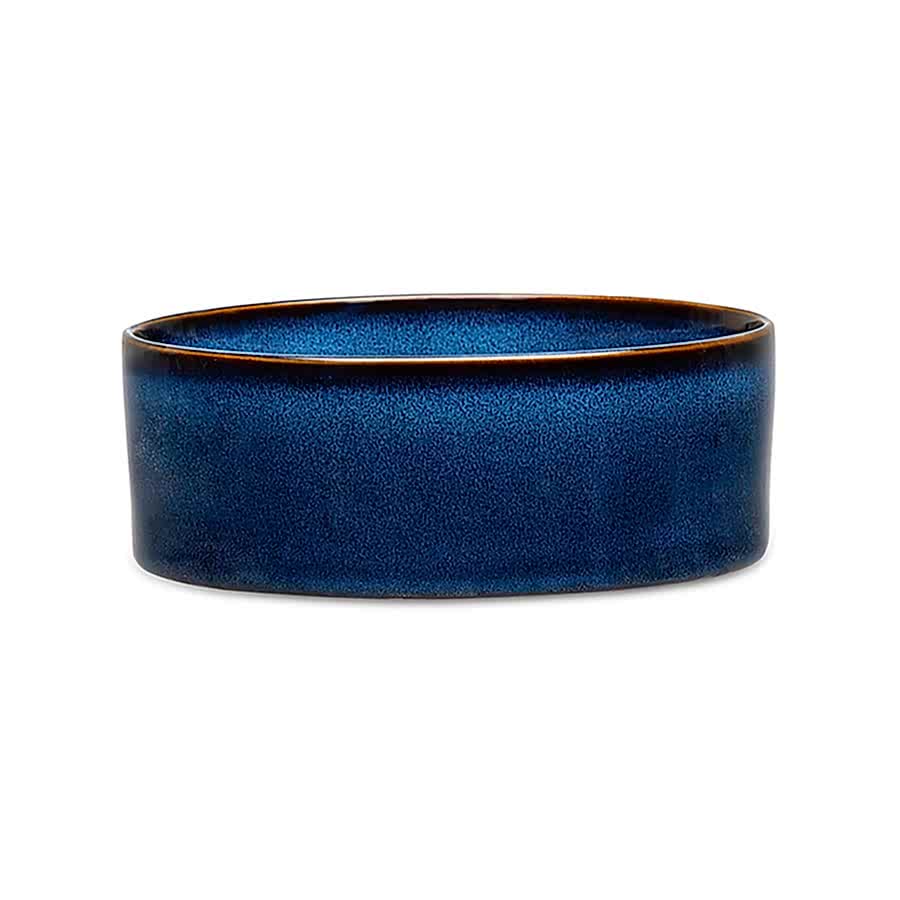 Scruffs Midnight Blue Reactive Glaze Pet Bowl