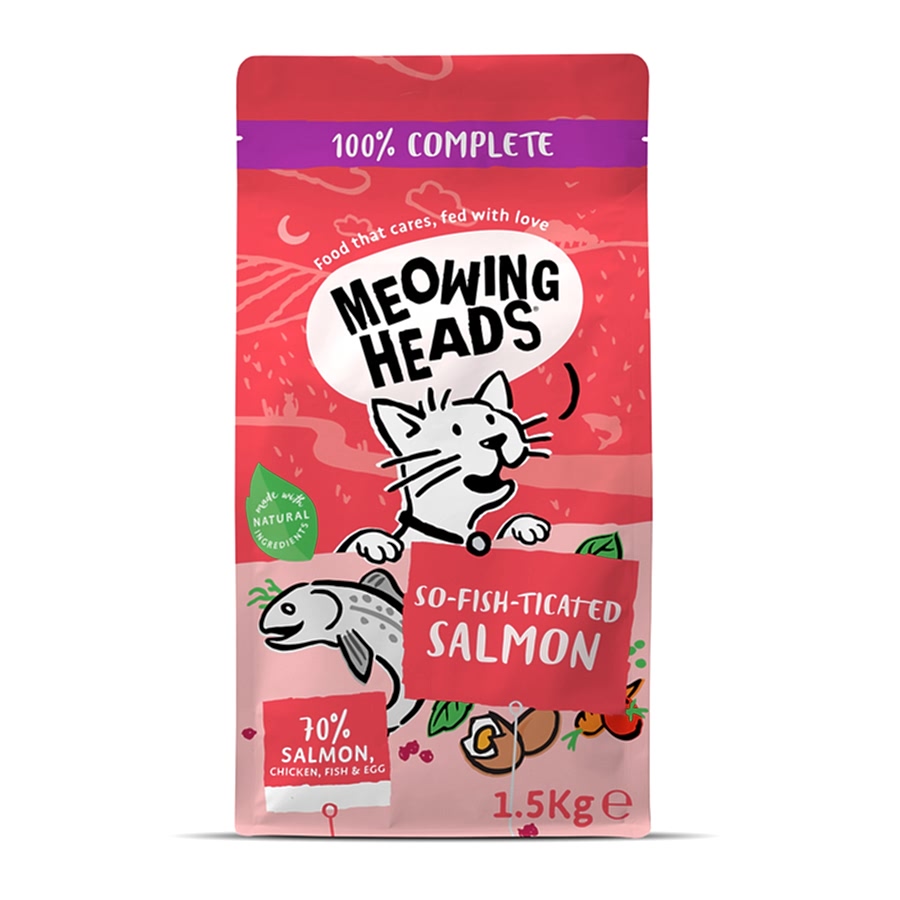 Meowing Heads So-fish-ticated Dry Adult Cat Food Salmon