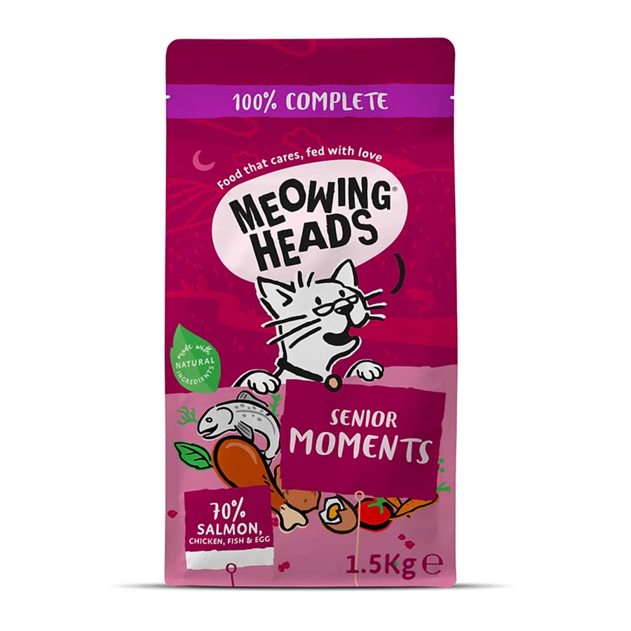 Meowing Heads Senior Moments Dry Senior Cat Food