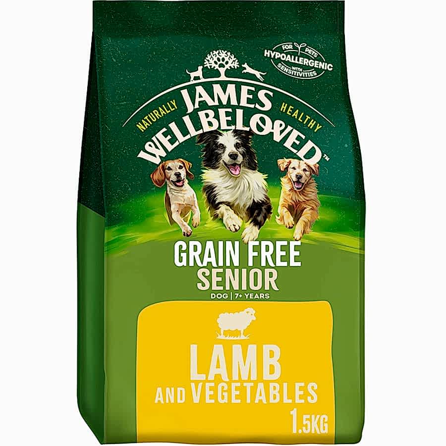 James Wellbeloved Grain Free Senior Dry Dog Food Lamb & Veg