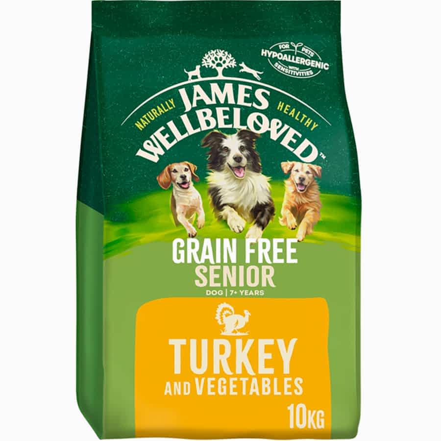 James Wellbeloved Grain Free Senior Dry Dog Food Turkey & Veg