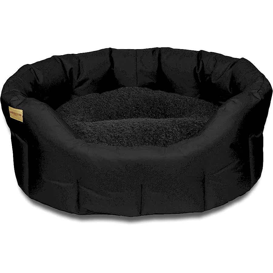 Earthbound Classic Waterproof Dog Bed Round Black