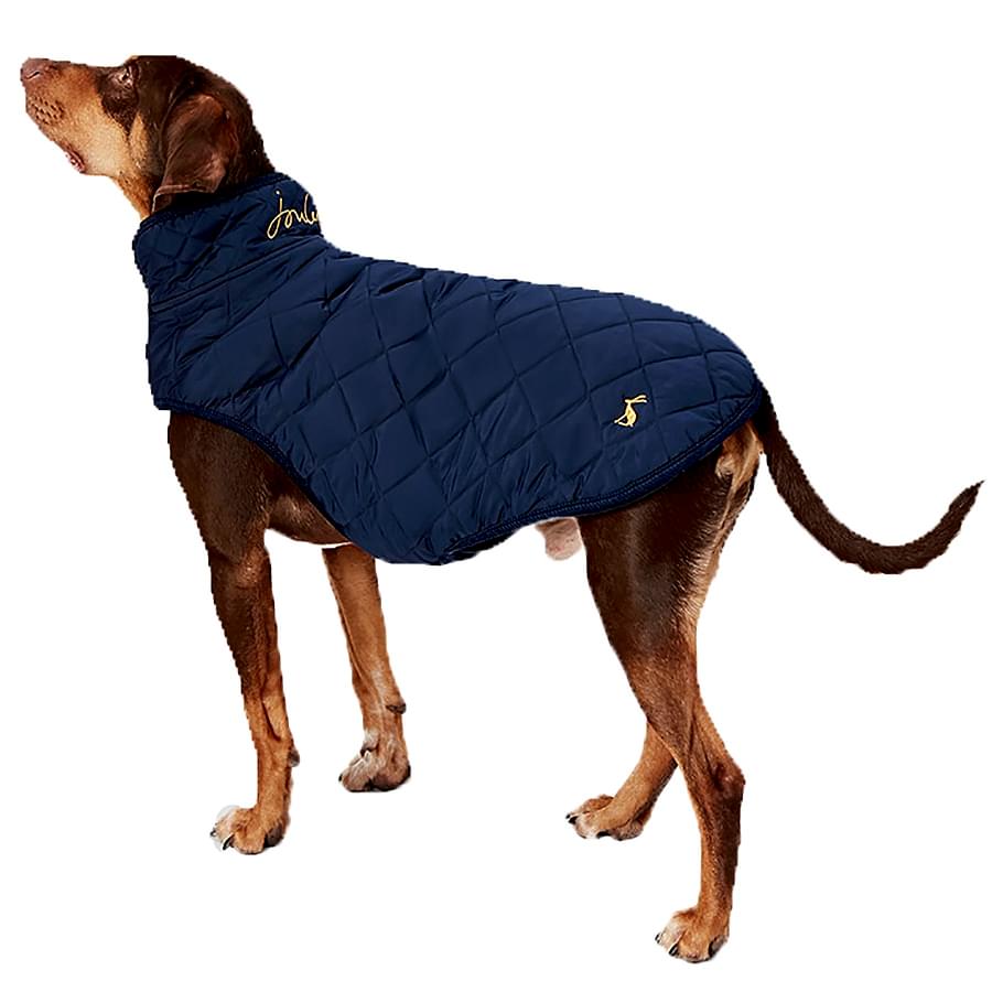 Joules Quilted Dog Coat Navy