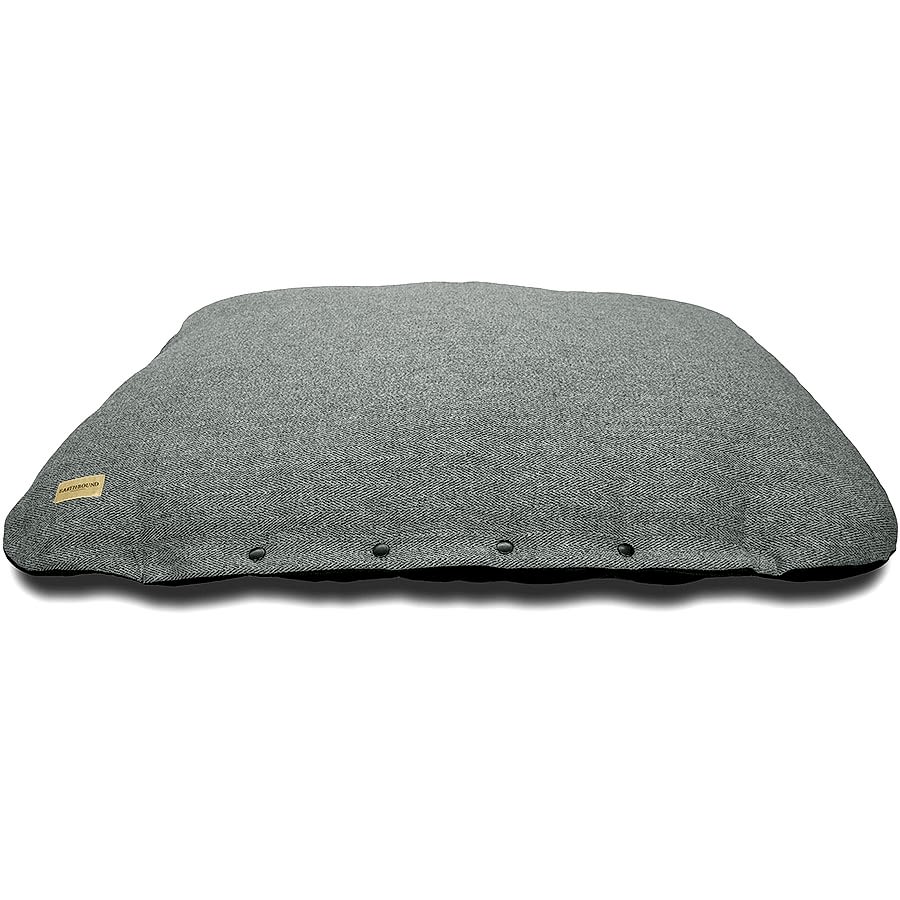 Earthbound Flat Tweed Dog Cushion Steel Grey