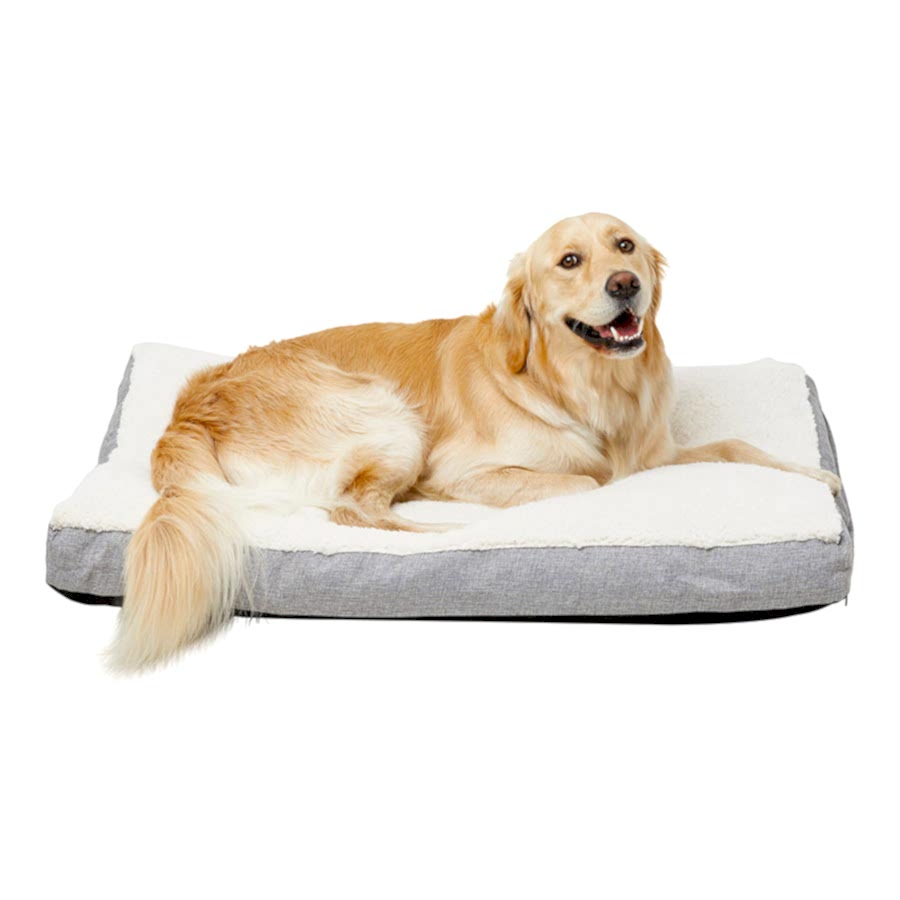 Pets at Home Linen Gusset Dog Bed Grey