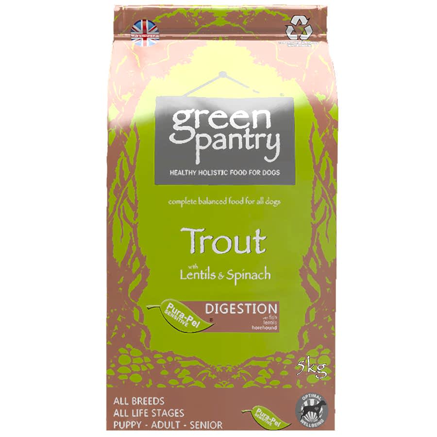 Green Pantry Adult Dry Dog Food Trout with Lentils & Spinach