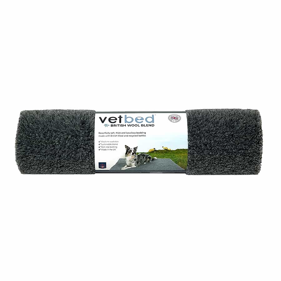 Petlife Vetbed Wool Blend Non-Slip Pet Bed Grey