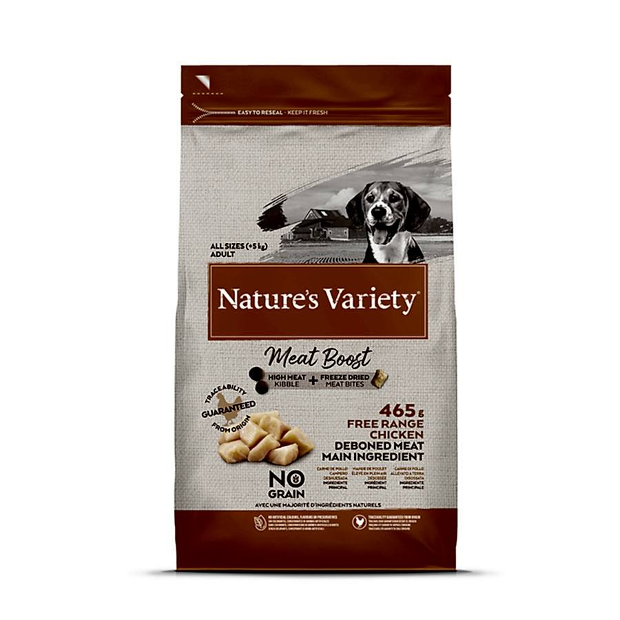 Natures Variety Meat Boost Adult Dry Dog Food Chicken