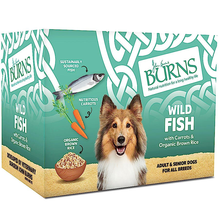 Burns Wet Dog Food Wild Fish With Carrots & Brown Rice