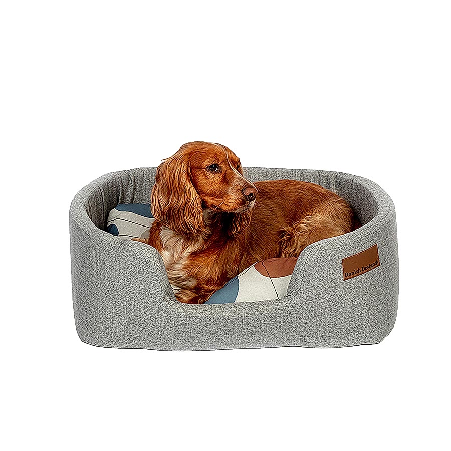 Danish Design Colour Block Lux Slumber Pet Bed Silver