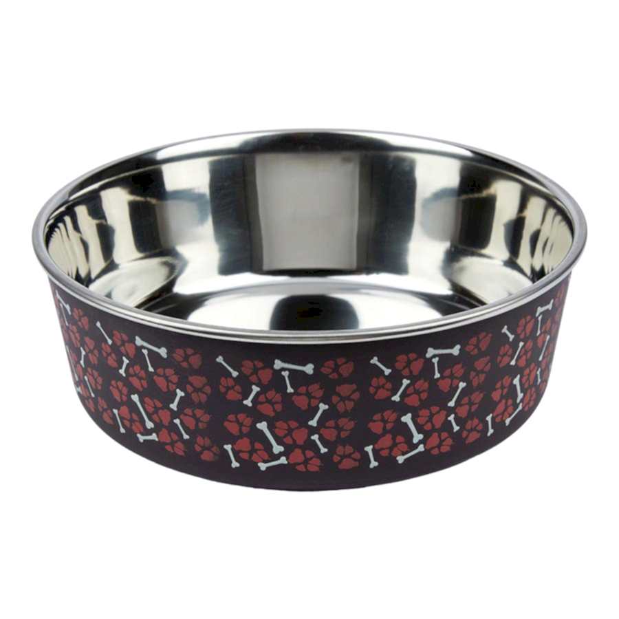 Pets at Home Stainless Steel Dog Bowl Espresso Brown