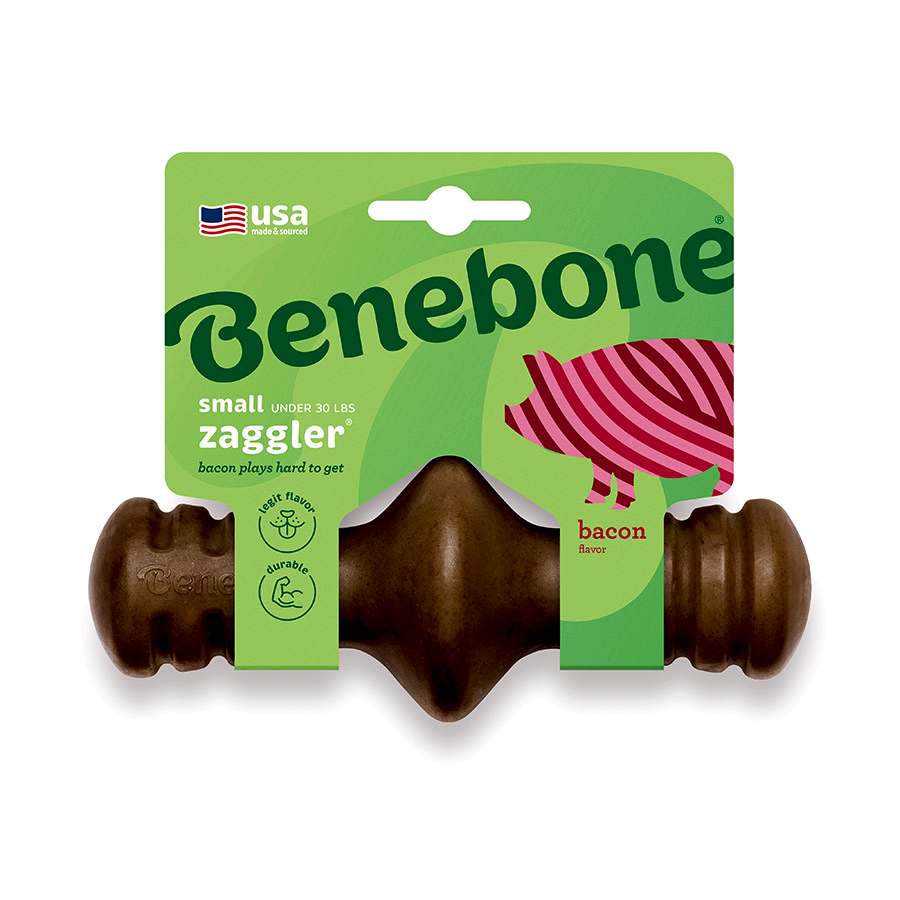 Benebone Zaggler Dog Chew Toy Bacon