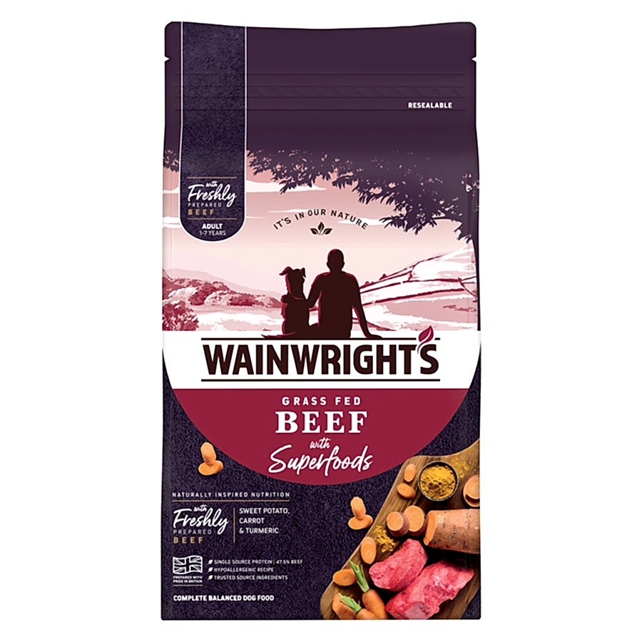 Wainwright's Dry Adult Dog Food Beef With Superfoods