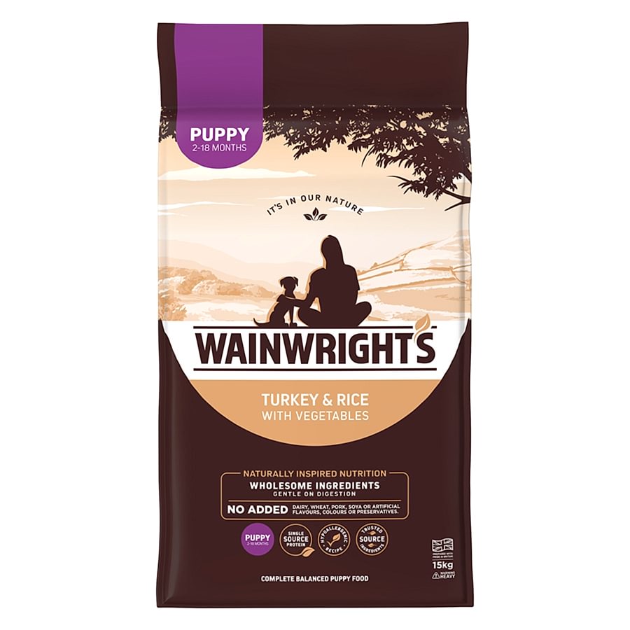 Wainwright's Puppy Dry Dog Food Turkey with Rice