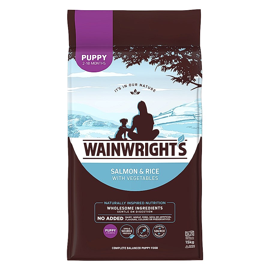 Wainwright's Puppy Dry Dog Food Salmon with Rice