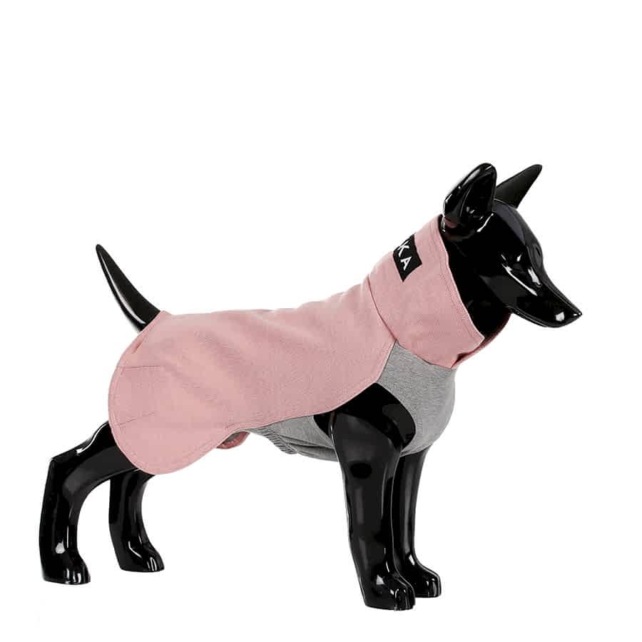 Paikka FIR Lined Wool Mix Winter Dog Shirt Pink