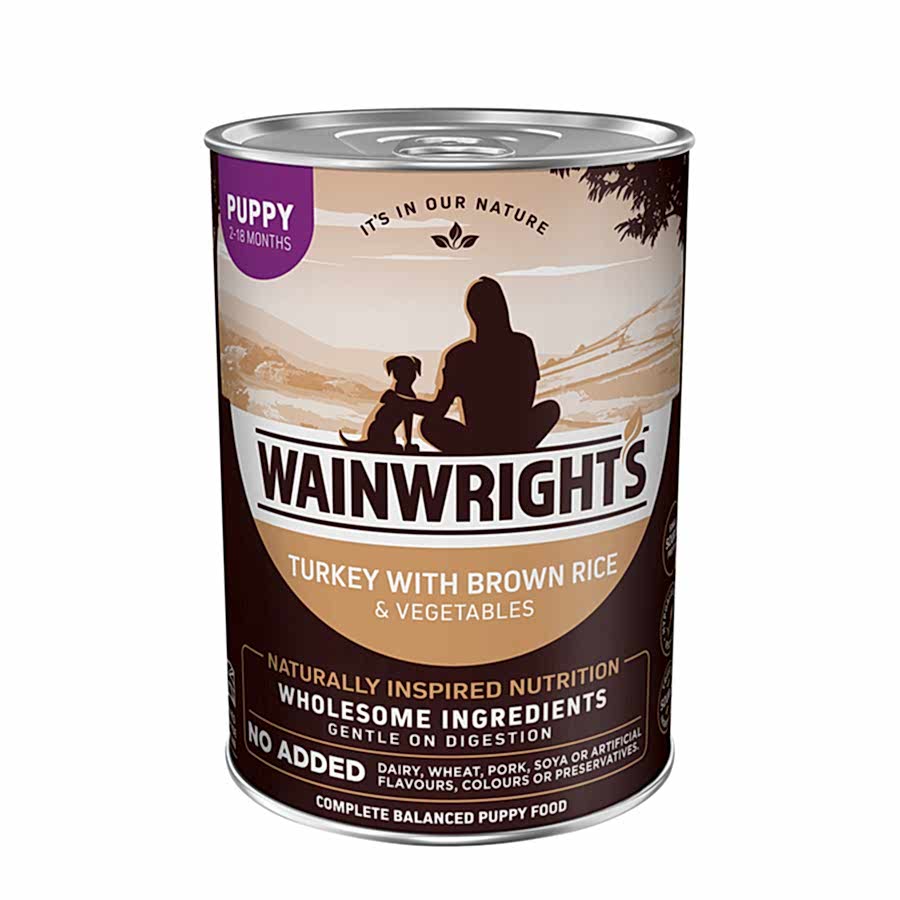 Wainwright's Puppy Wet Dog Food Turkey with Brown Rice