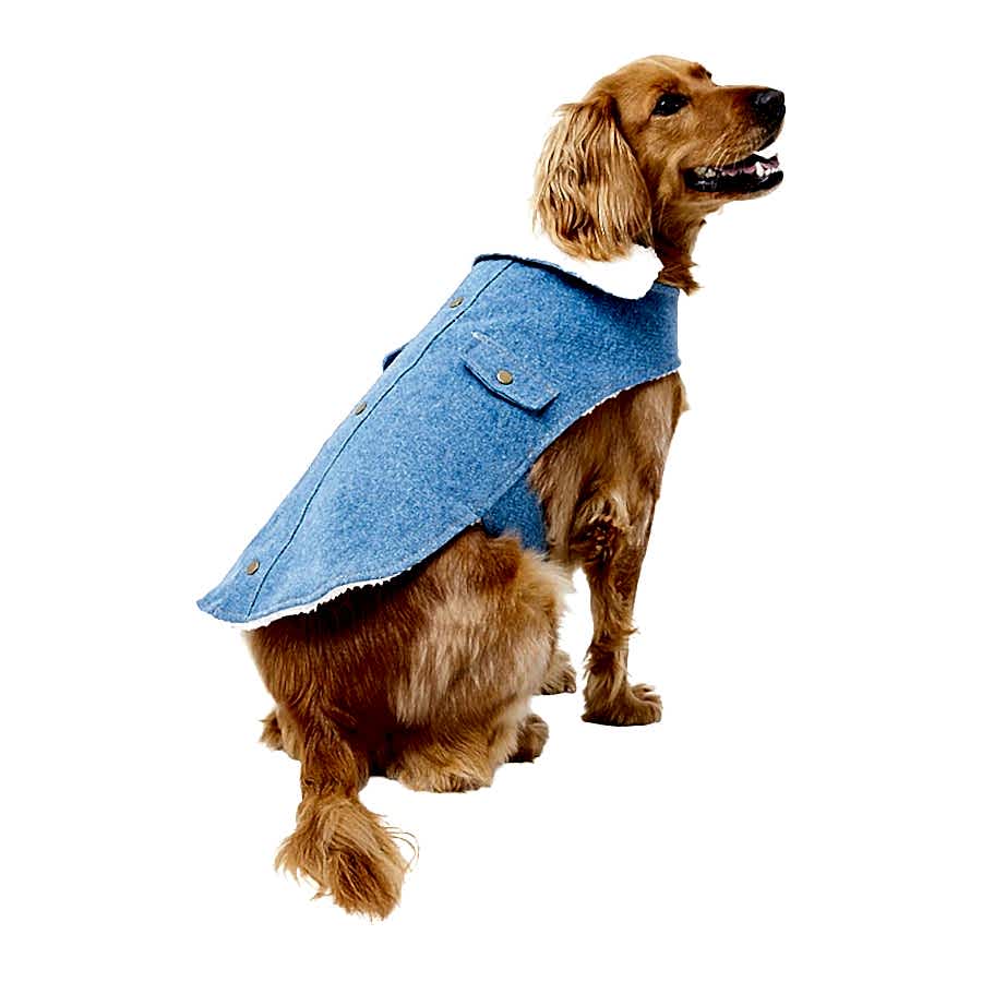 Pets at Home Denim Dog Jacket Blue