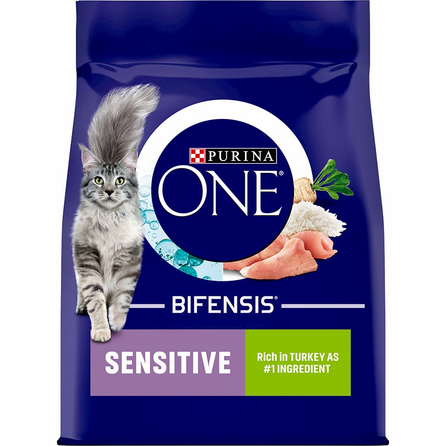 Purina ONE Sensitive Adult Dry Cat Food Turkey