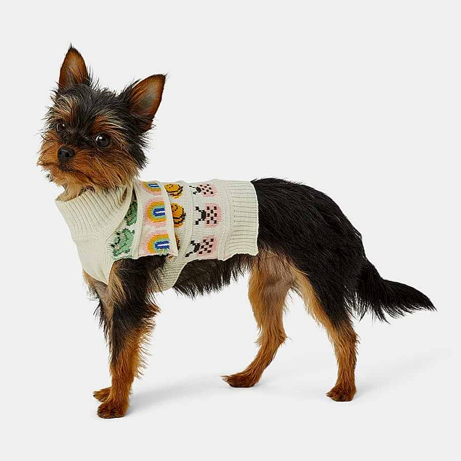 Just For Puppy Knitted Creatures Jumper Natural