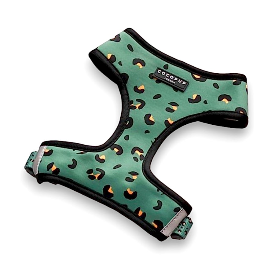 Cocopup Khaki Leopard Harness Green