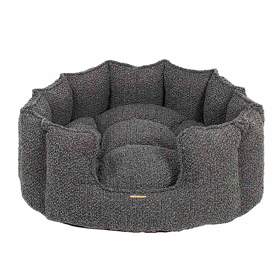 Lords & Labradors High Sided Dog Bed Granite Boucle