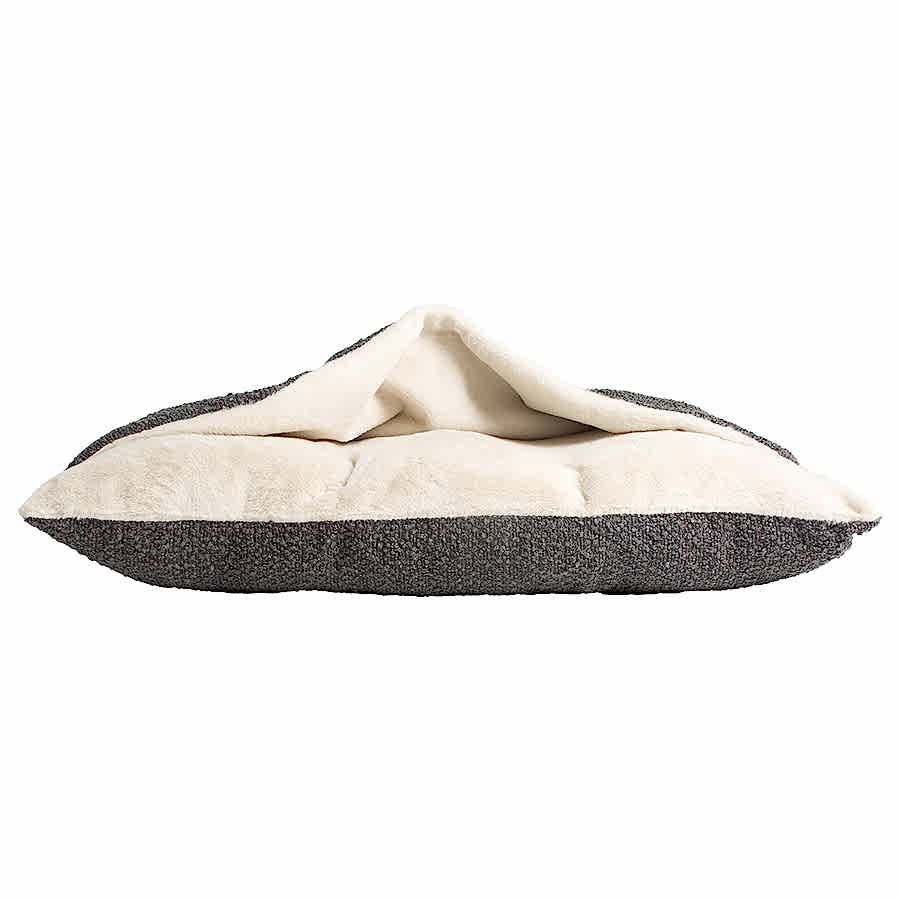 Lords & Labradors Sleepy Burrows Pet Bed Granite Boucle