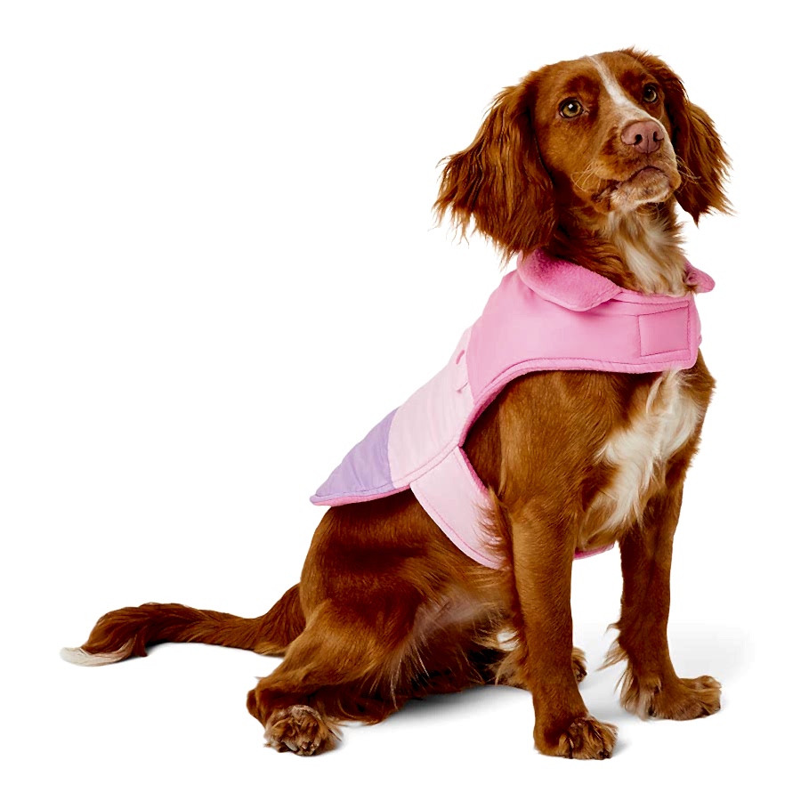 Pets at Home Colour Block Dog Jacket Pink