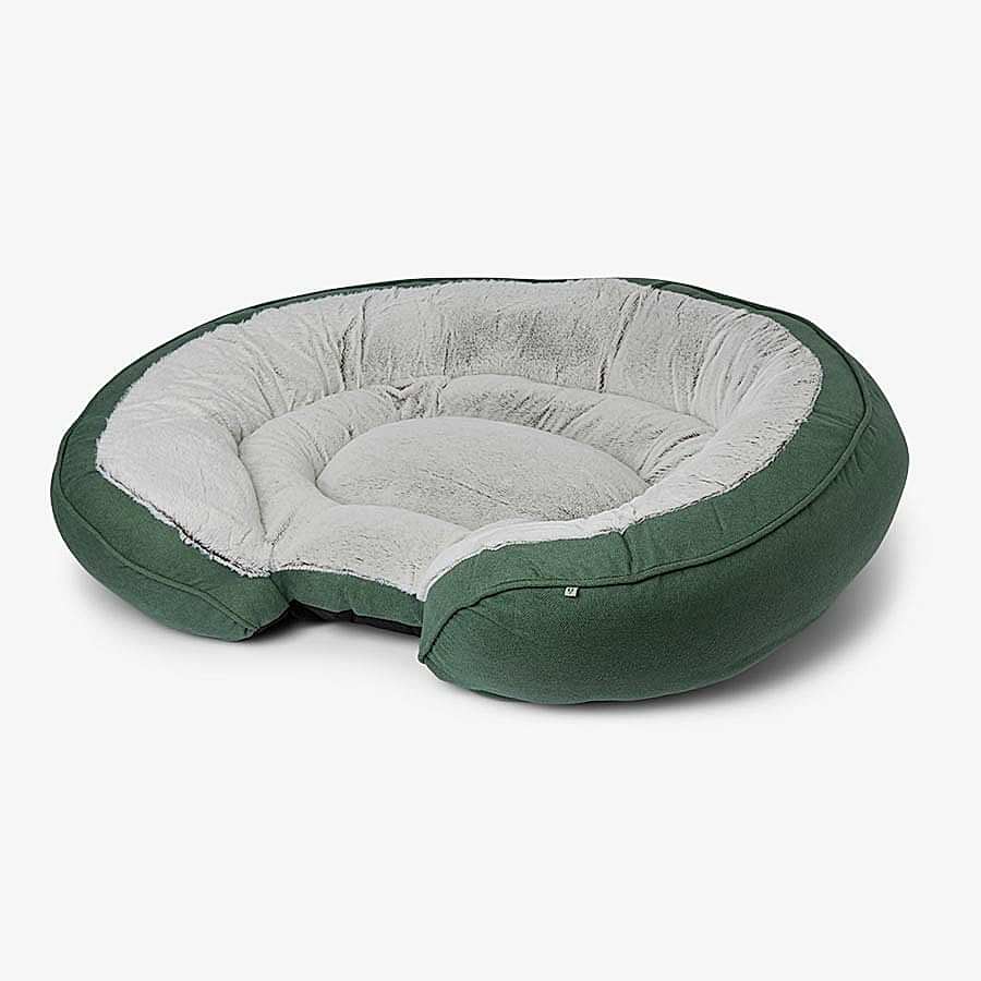 Noble Memory Foam Oval Bolstered Dog Bed Green