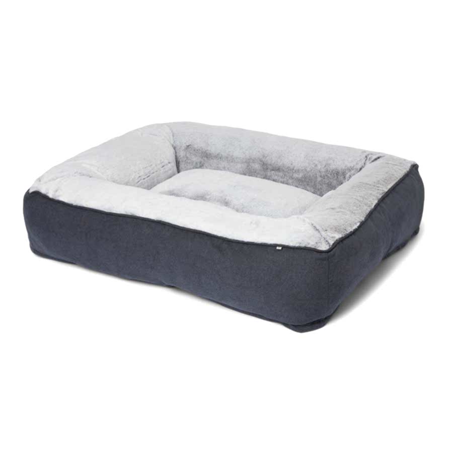 Noble Memory Foam Cube Dog Bed Grey