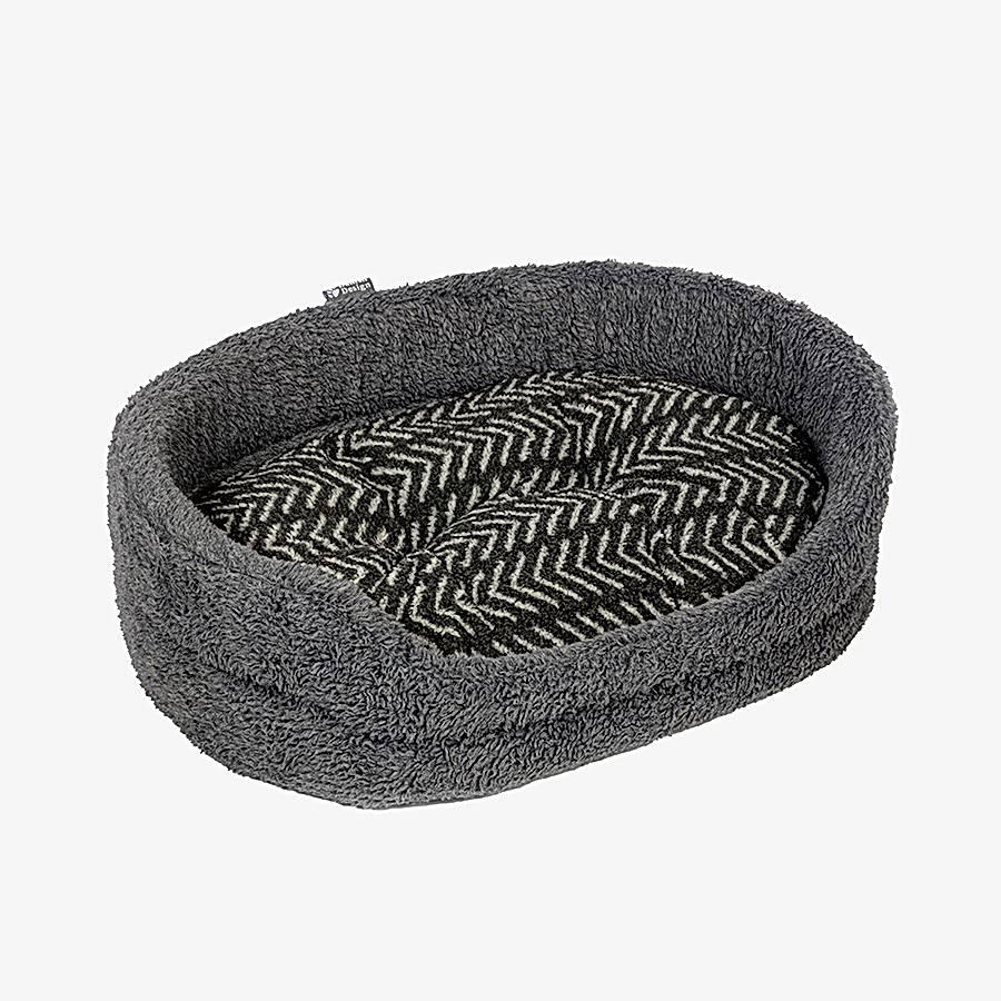 Danish Design Fleece Arrows Slumber Pet Bed Charcoal