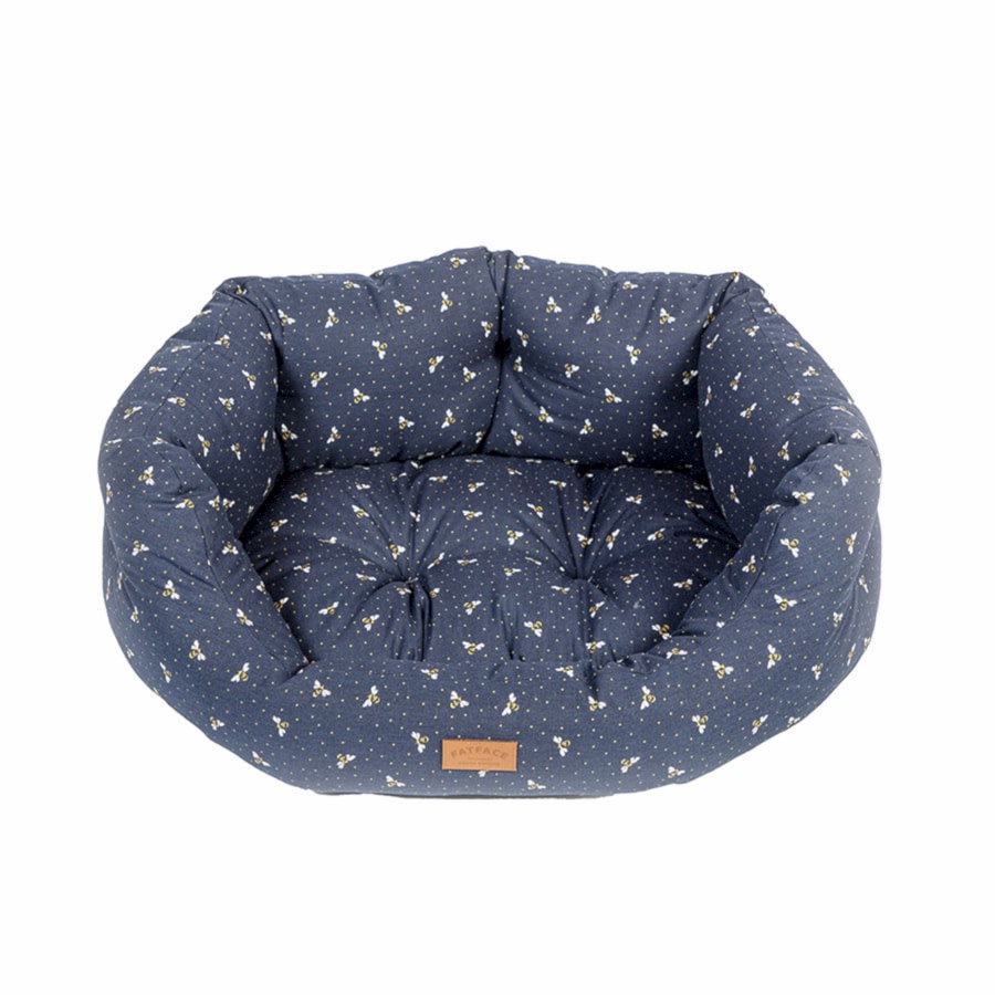 Danish Design FatFace Spotty Bees Deluxe Slumber Pet Bed Navy