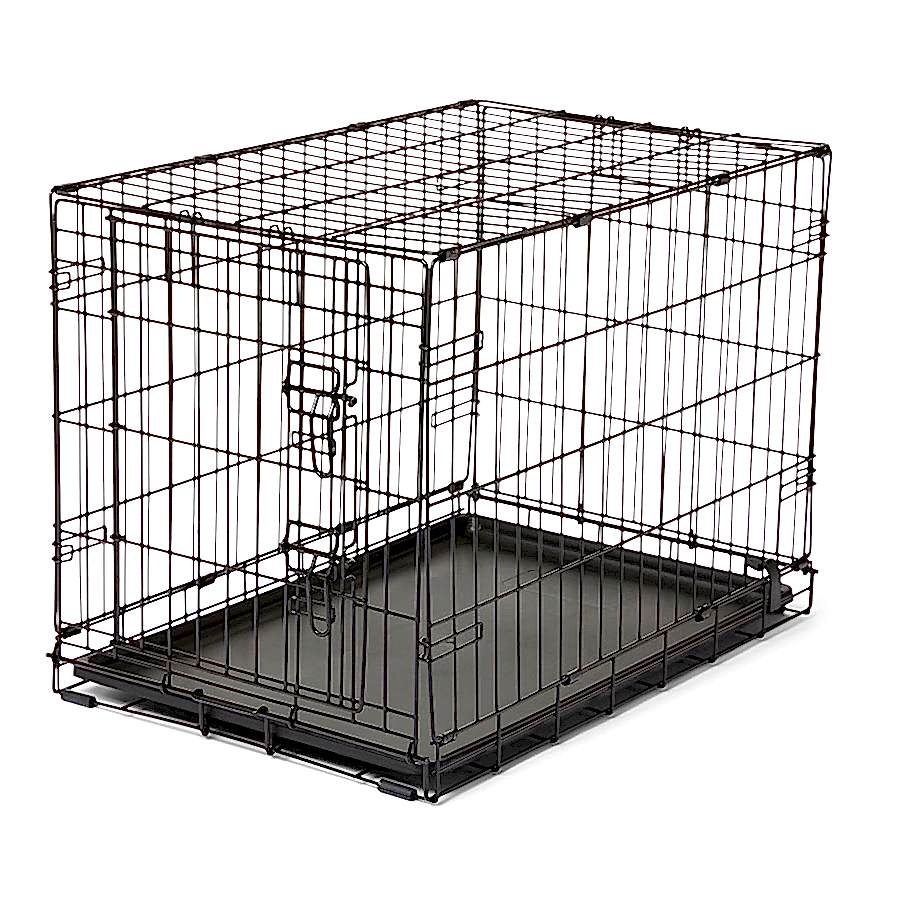 Pets at Home Single Door Folding Dog Crate Grey