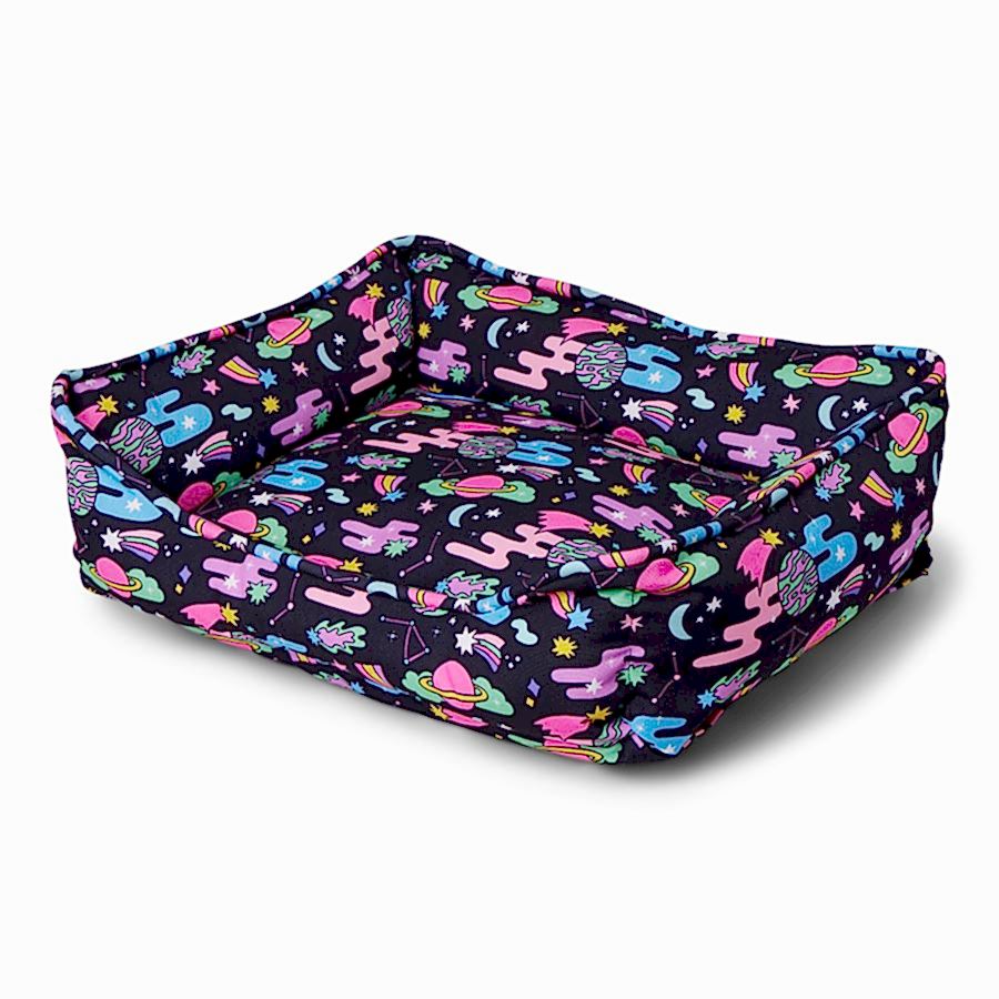 Pets Loves x Liz Harry Space Print Dog Bed Black