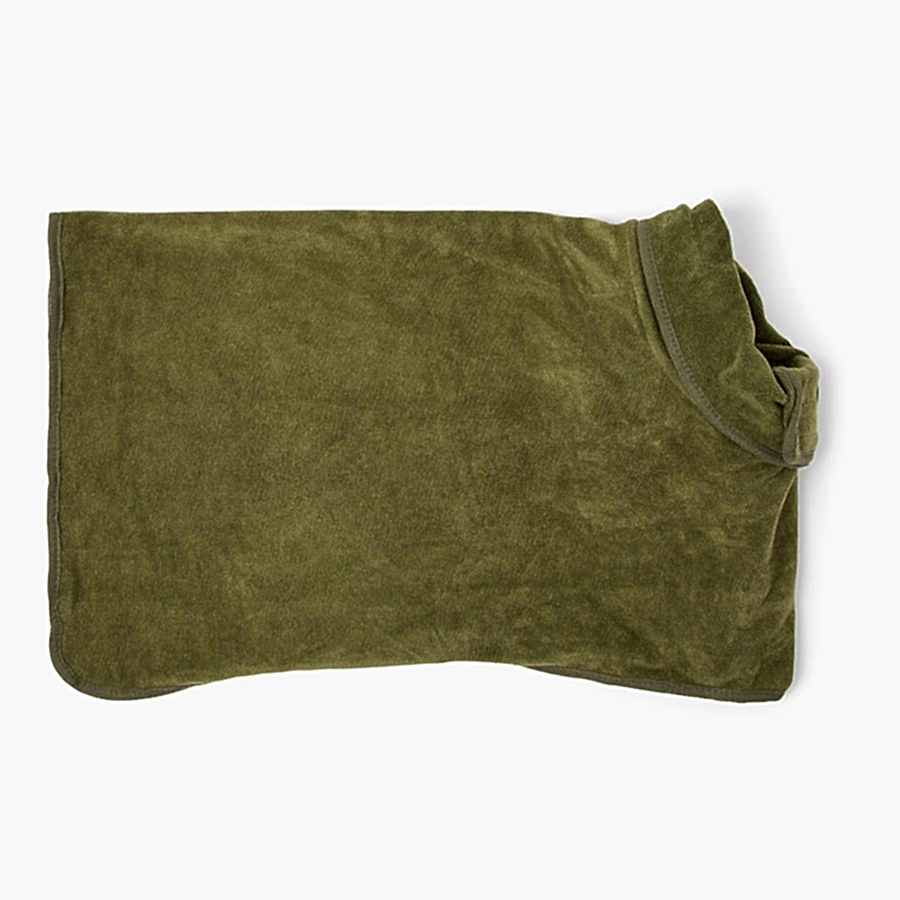 Pets at Home Absorbent Drying Dog Coat Dark Green