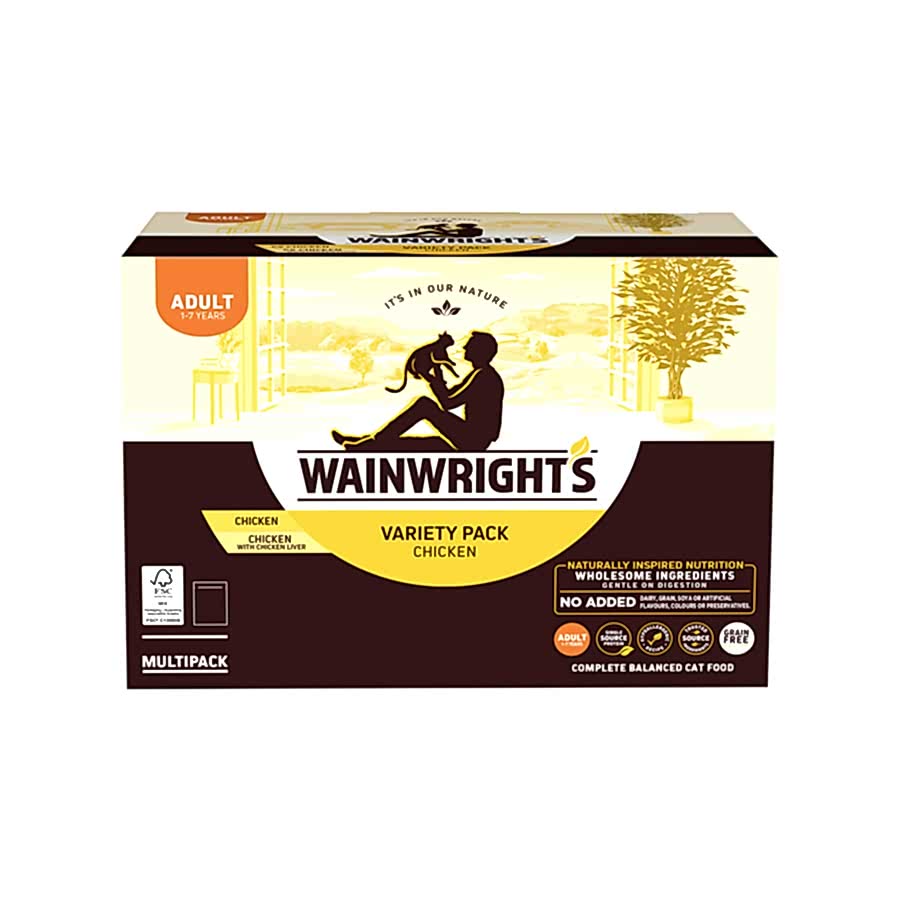 Wainwright's Grain Free Wet Adult Cat Food Variety Pack Chicken