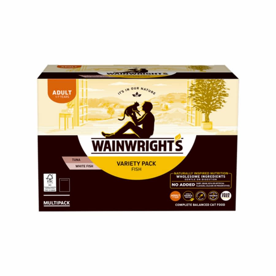 Wainwright's Grain Free Wet Adult Cat Food Variety Pack Fish